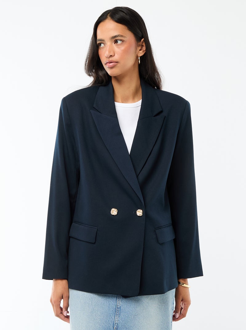 Blazer mit doppelreihigem Verschluss Blau - Kiabi