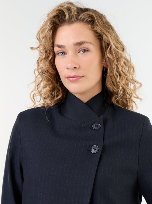 Blazer mit Stehkragen und Wickeleffekt - Kiabi