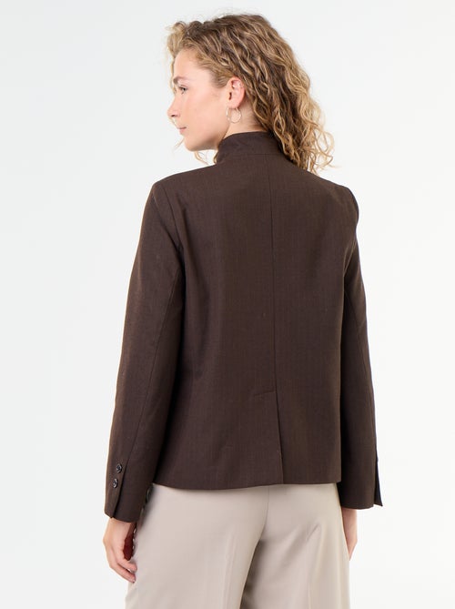 Blazer mit Stehkragen und Wickeleffekt - Kiabi