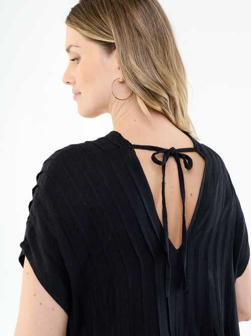 Blended Linen Maternity Dress - Kiabi Blended Linen Maternity Dress - Kiabi