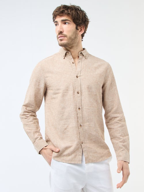 Blended linen shirt - Kiabi