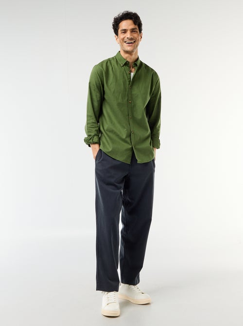 Blended linen shirt - Kiabi
