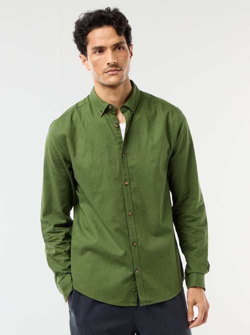 Blended linen shirt - Kiabi