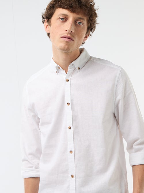Blended linen shirt - Kiabi