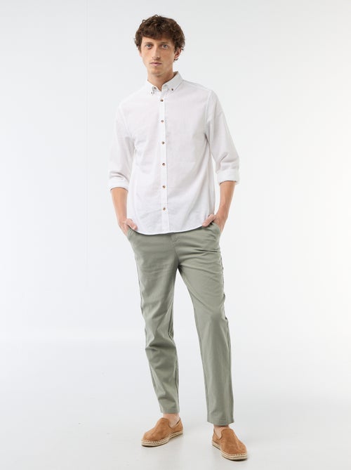Blended linen shirt - Kiabi