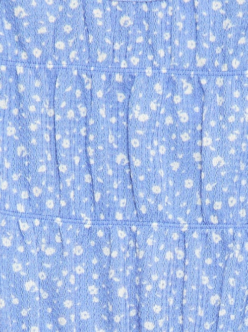 Blouse à motif en maille crêpée - Kiabi