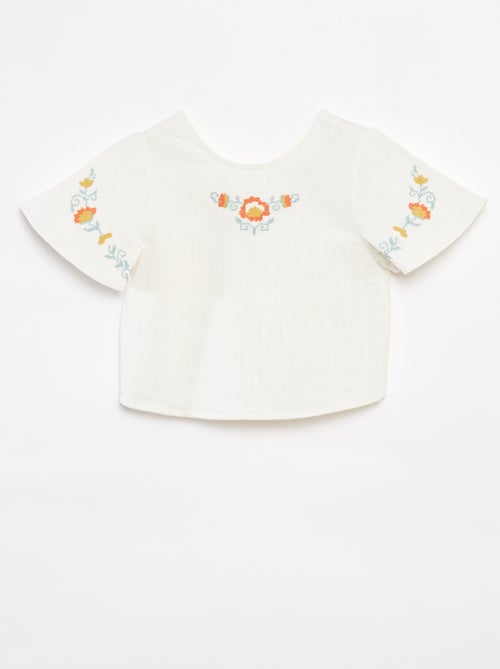 Blouse à motifs brodés - Kiabi