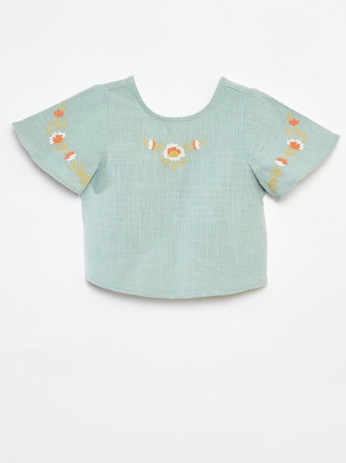 Blouse à motifs brodés - Kiabi