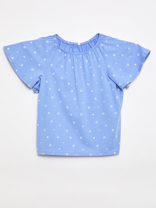 Blouse avec col élastiqué - Collection facile à enfiler - Kiabi