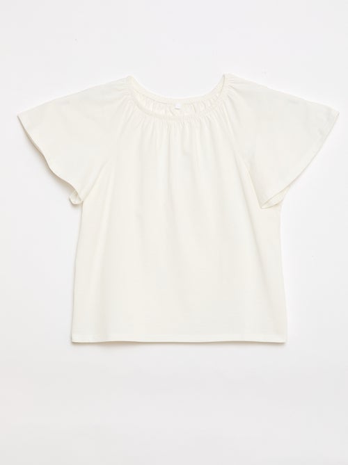 Blouse avec col élastiqué - Collection facile à enfiler - Kiabi