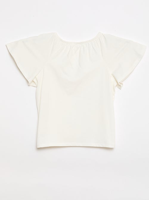 Blouse avec col élastiqué - Collection facile à enfiler - Kiabi