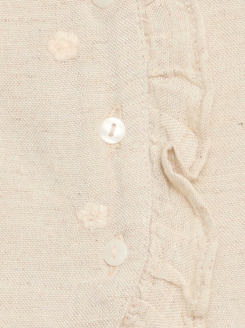 Blouse brodée sans manches - Kiabi