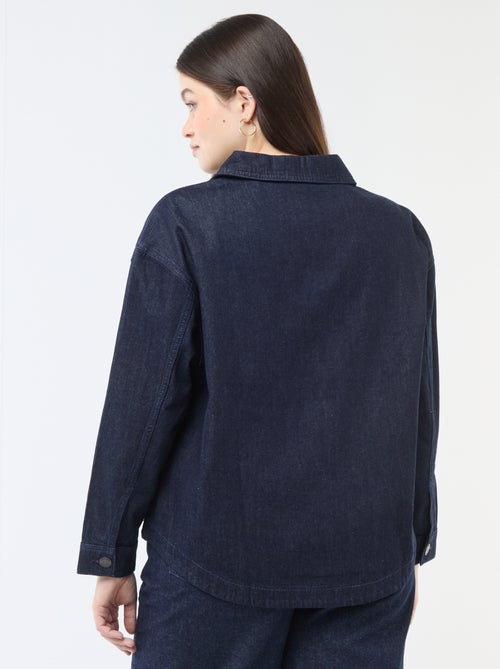 Blouse droite en denim - Kiabi