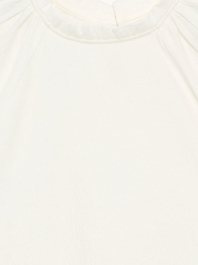 Blouse-effect shirt White - Kiabi