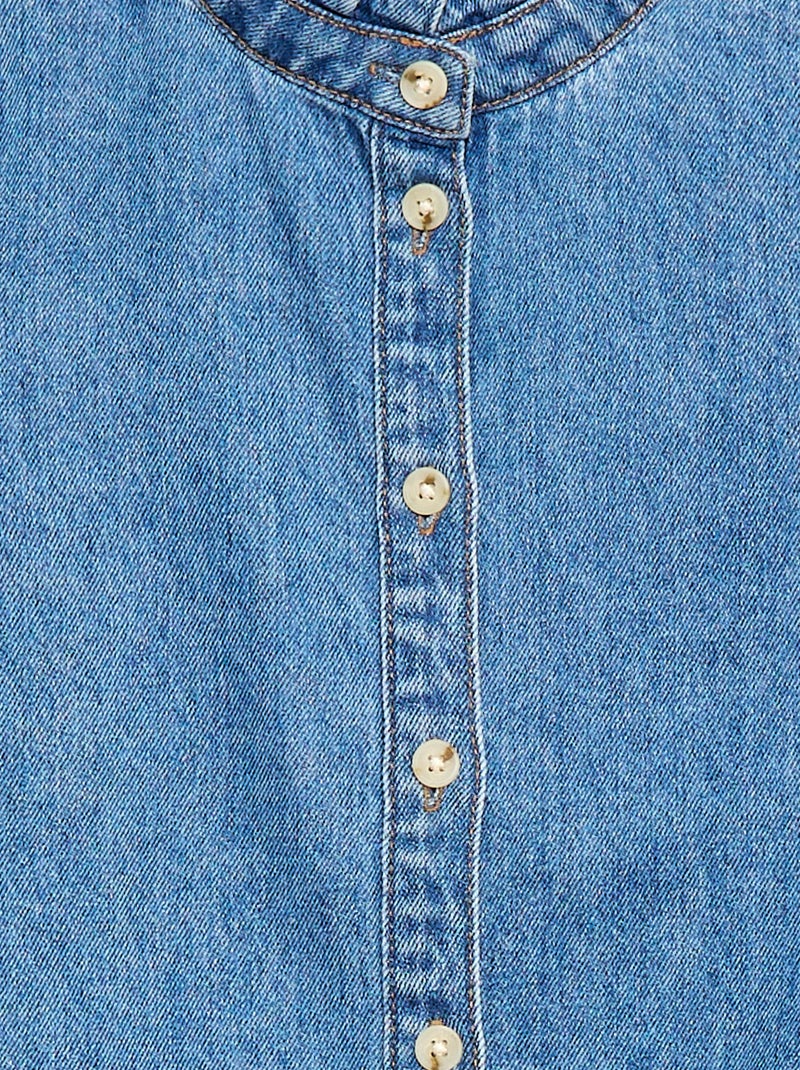 Blouse en denim Bleu - Kiabi