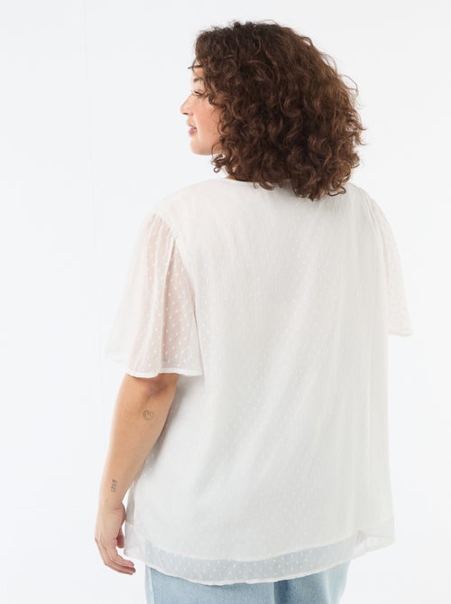 Blouse en plumetis - Kiabi