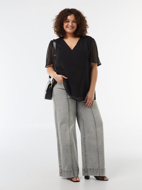 Blouse en plumetis - Kiabi