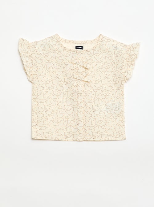 Blouse imprimé 'oiseaux' - Kiabi