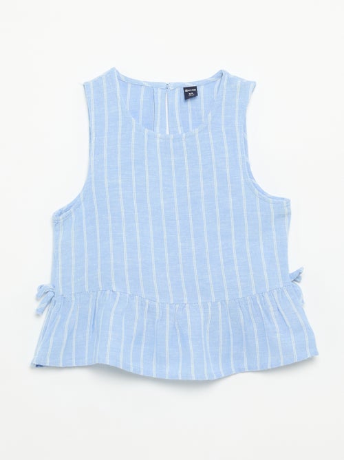 Blouse peplum  avec nœuds fantaisies - Kiabi