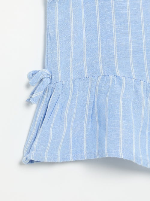 Blouse peplum  avec nœuds fantaisies - Kiabi