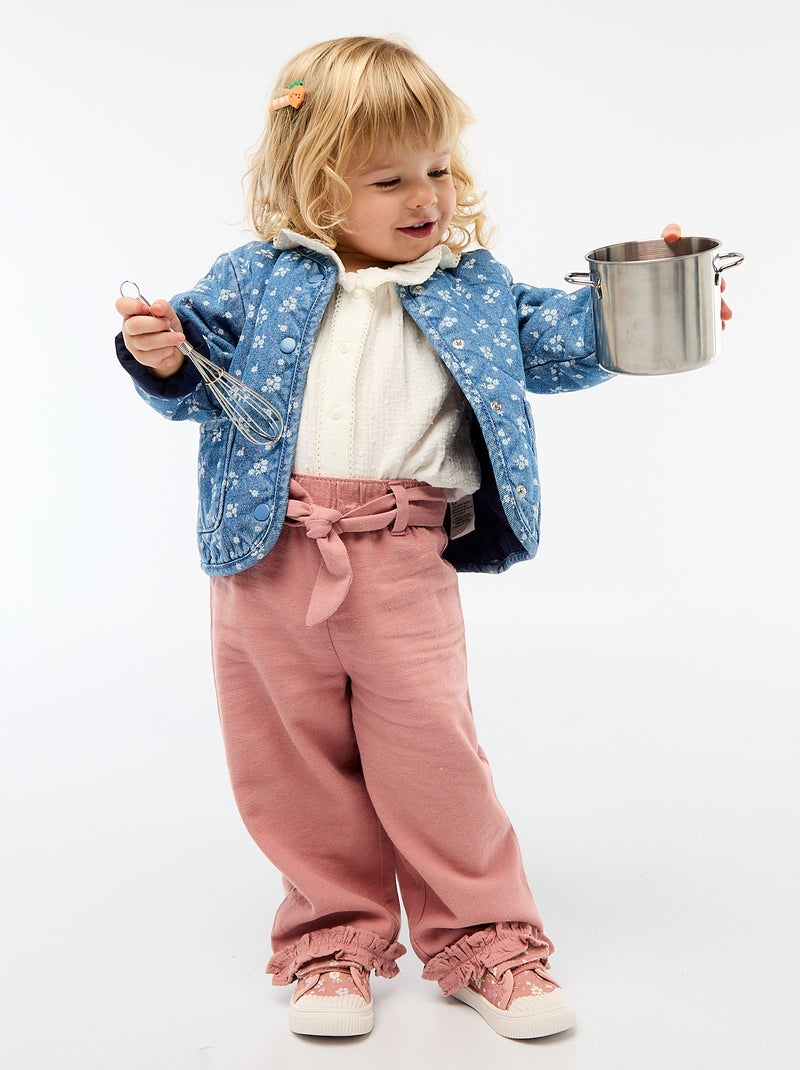 Blouse plumetis en gaze de coton Blanc - Kiabi