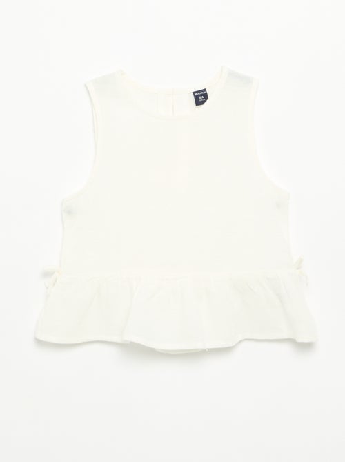 Blouse rayée avec nœuds fantaisie - Kiabi