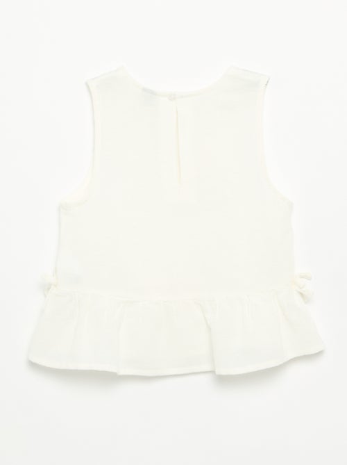 Blouse rayée avec nœuds fantaisie - Kiabi