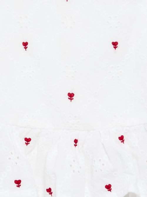 Blouse sans manches avec broderies - Kiabi