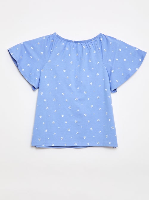 Blouse with elasticated collar - Easy-to-wear collection - Kiabi