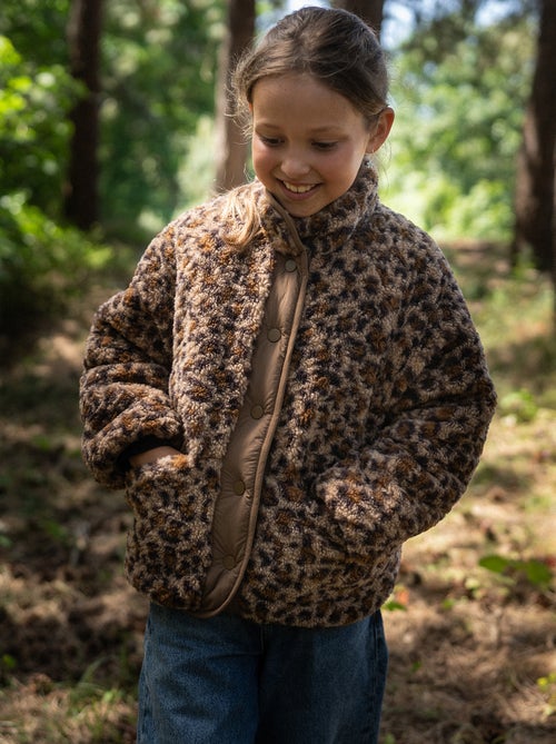 Blouson aus Kunstfell mit Leopardenmuster - Kiabi