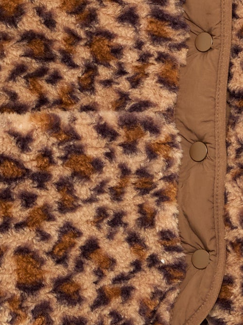 Blouson aus Kunstfell mit Leopardenmuster - Kiabi