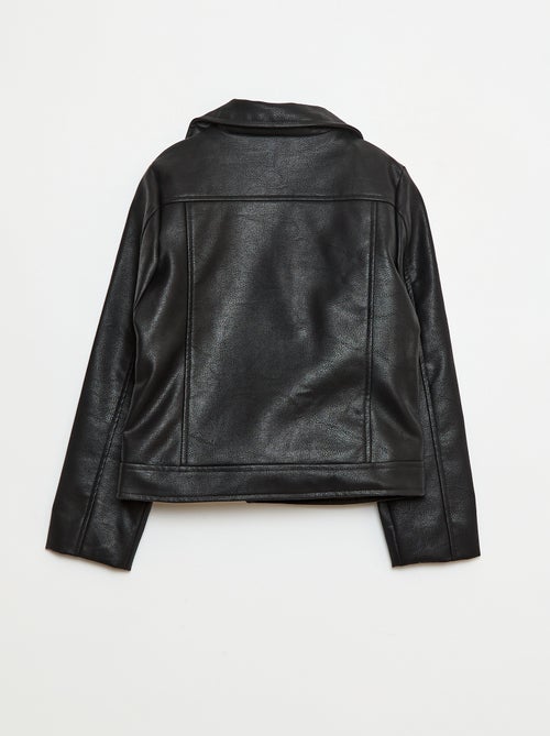 Blouson aus strukturiertem Kunstleder - Kiabi