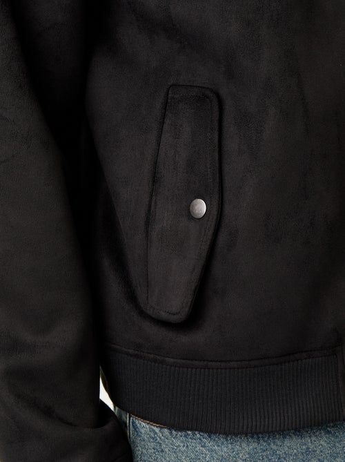 Blouson aus Wildlederimitat mit Reissverschluss - Kiabi Blouson aus Wildlederimitat mit Reissverschluss - Kiabi