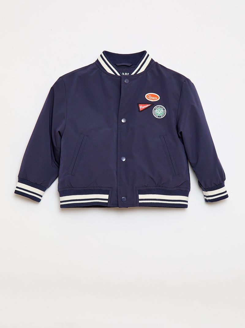 Blouson aviateur déperlant Bleu - Kiabi