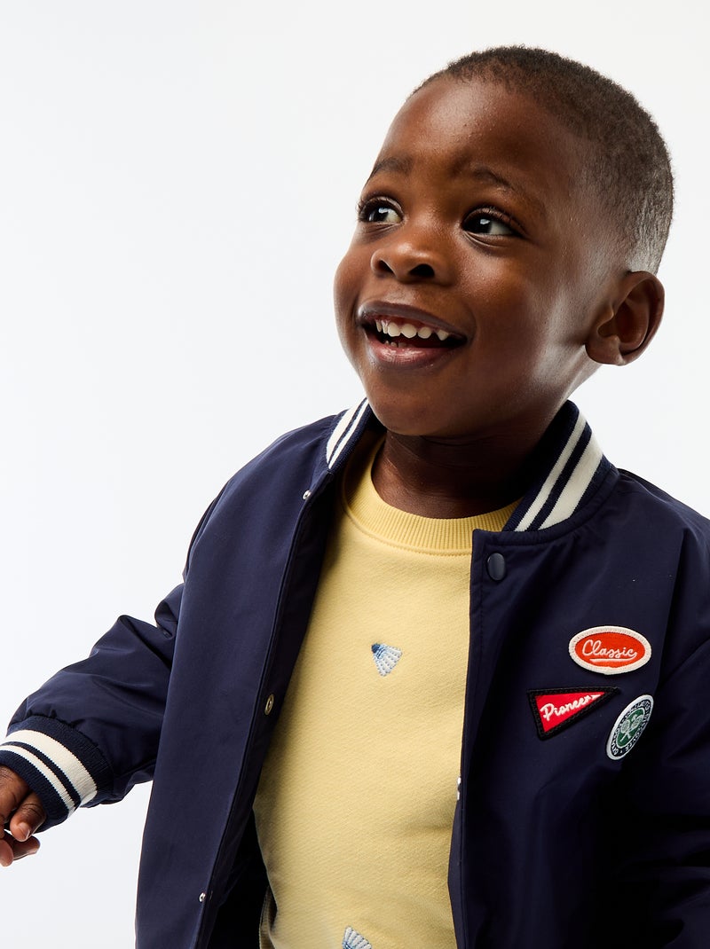 Blouson aviateur déperlant Bleu - Kiabi