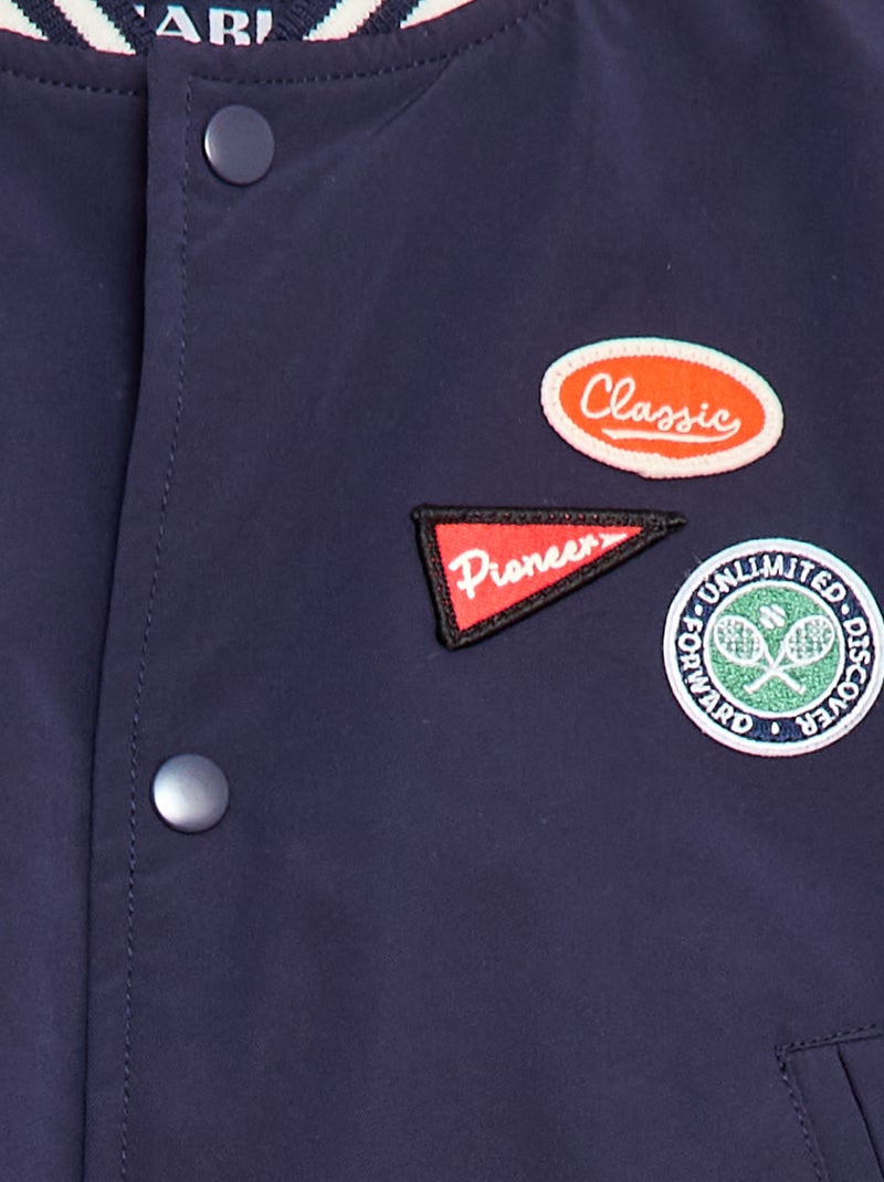 Blouson aviateur déperlant Bleu - Kiabi