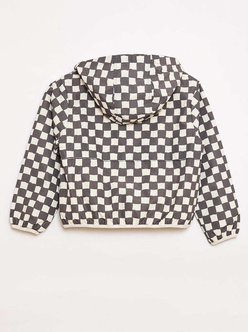 Blouson coupe-vent à capuche à capuche Gris - Kiabi