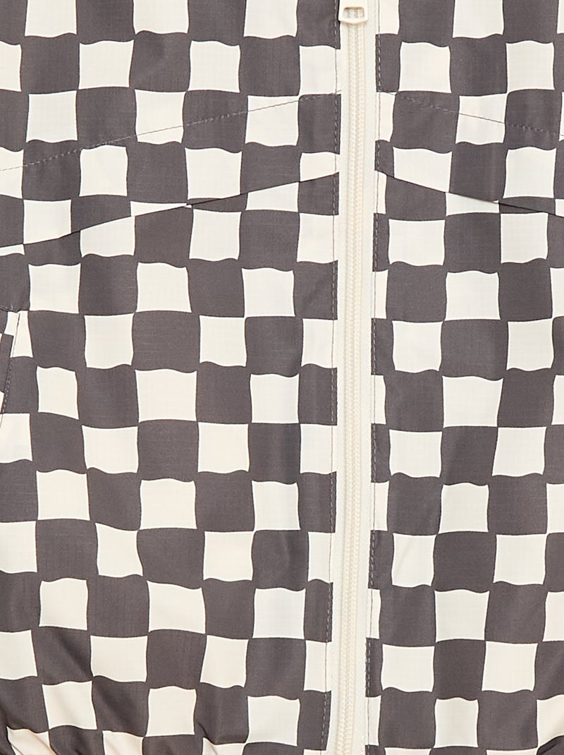 Blouson coupe-vent à capuche à capuche Gris - Kiabi