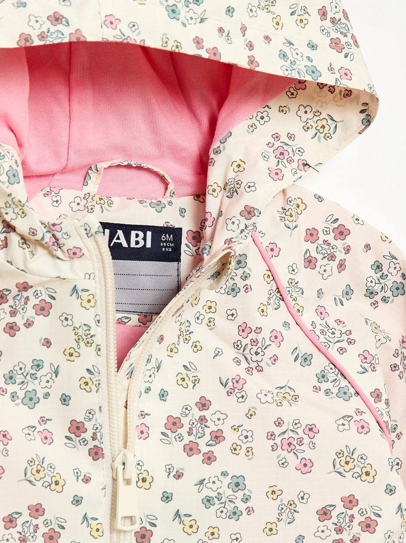 Blouson coupe-vent à capuche Blanc - Kiabi