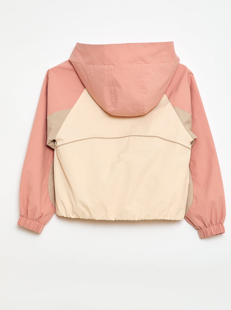 Blouson coupe-vent à capuche Blanc - Kiabi