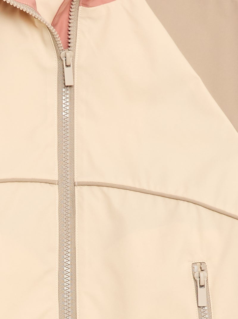 Blouson coupe-vent à capuche Blanc - Kiabi