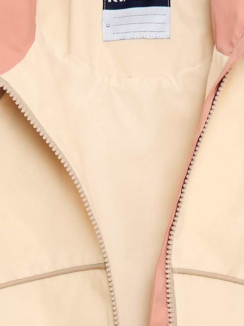 Blouson coupe-vent à capuche Blanc - Kiabi