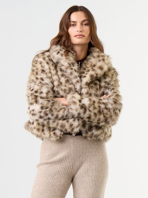 Blouson en fausse fourrure - Kiabi