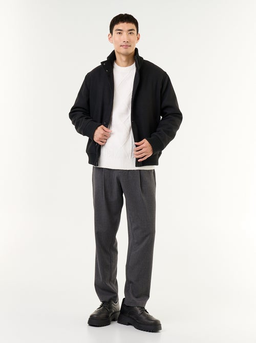 Blouson en faux lainage boutonné - Kiabi