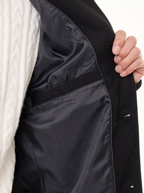 Blouson en faux lainage boutonné - Kiabi
