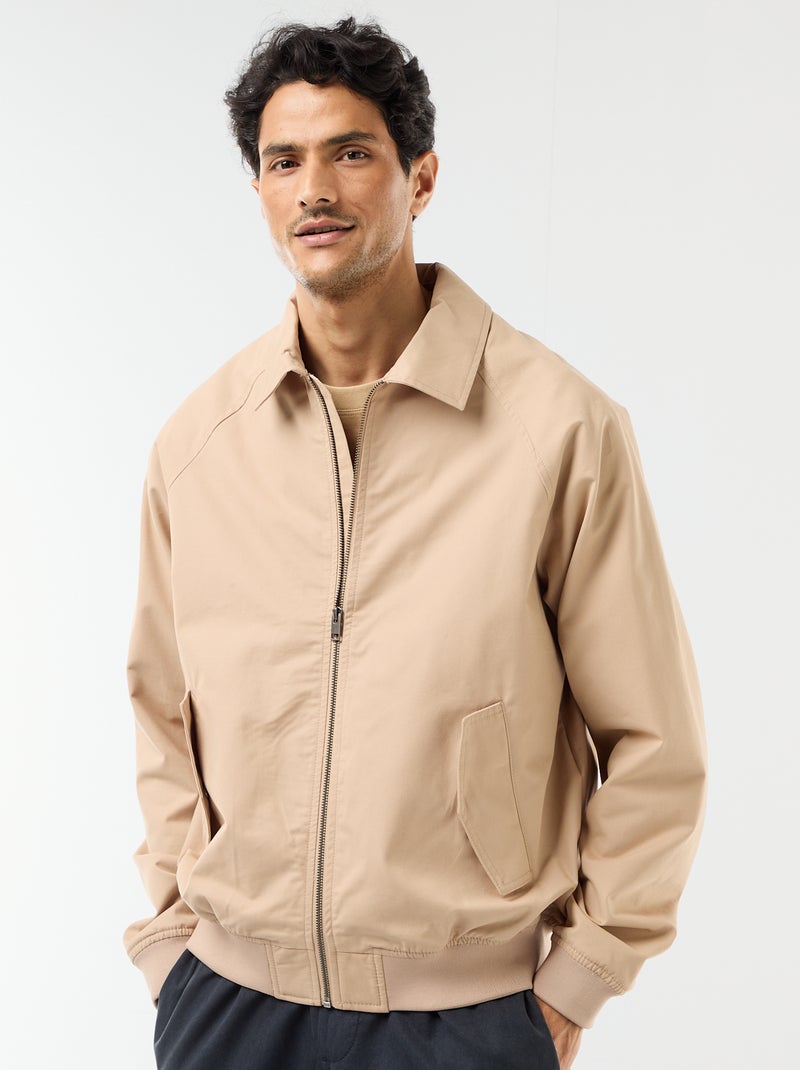 Blouson en twill Beige - Kiabi