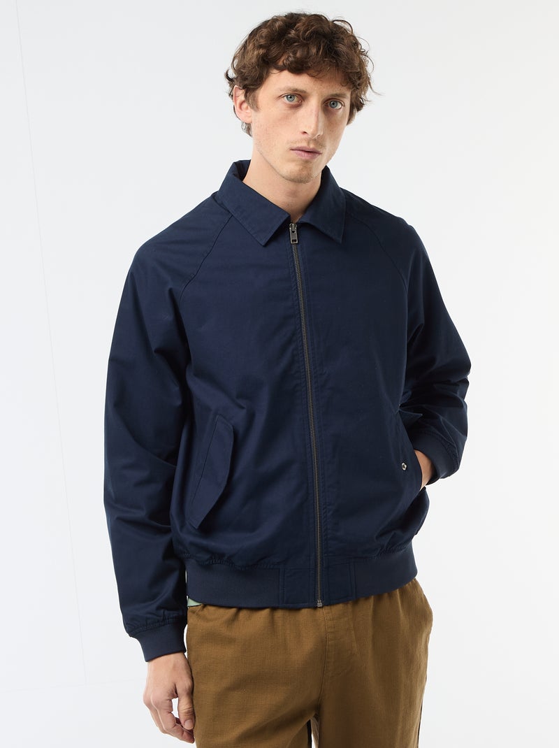 Blouson en twill Bleu - Kiabi
