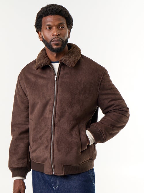 Blouson façon peau lainée - Kiabi