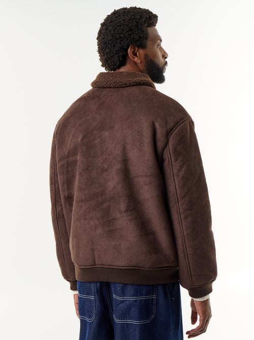 Blouson façon peau lainée - Kiabi