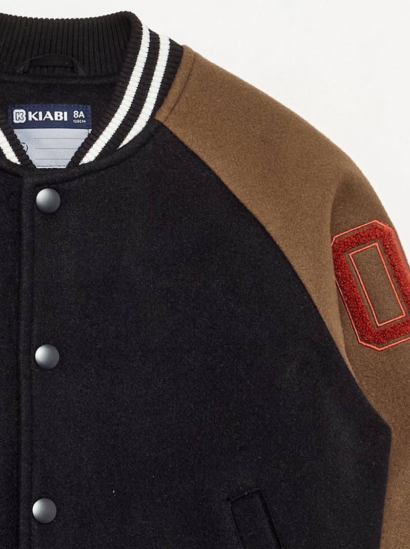 Blouson im amerikanischen Campus-Stil Noir - Kiabi
